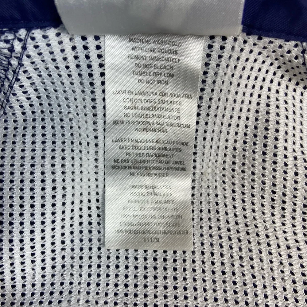 Adidas Blue Windbreaker Jacket Full Zip Mesh Lined Size Youth M